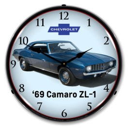 1969 Camaro ZL-1 LED Wall Clock Illuminated not Neon