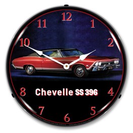 1968 Chevelle SS 396 LED Wall Clock Illuminated not Neon