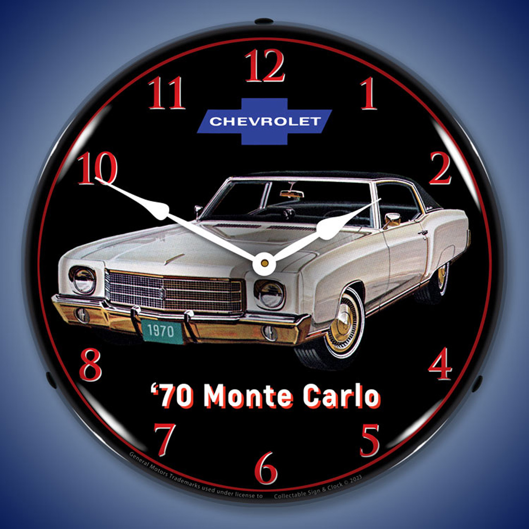 1970 Monte Carlo White LED Wall Clock Illuminated not Neon 2 1970 Monte Carlo White LED Wall Clock Illuminated not Neon - Image 2