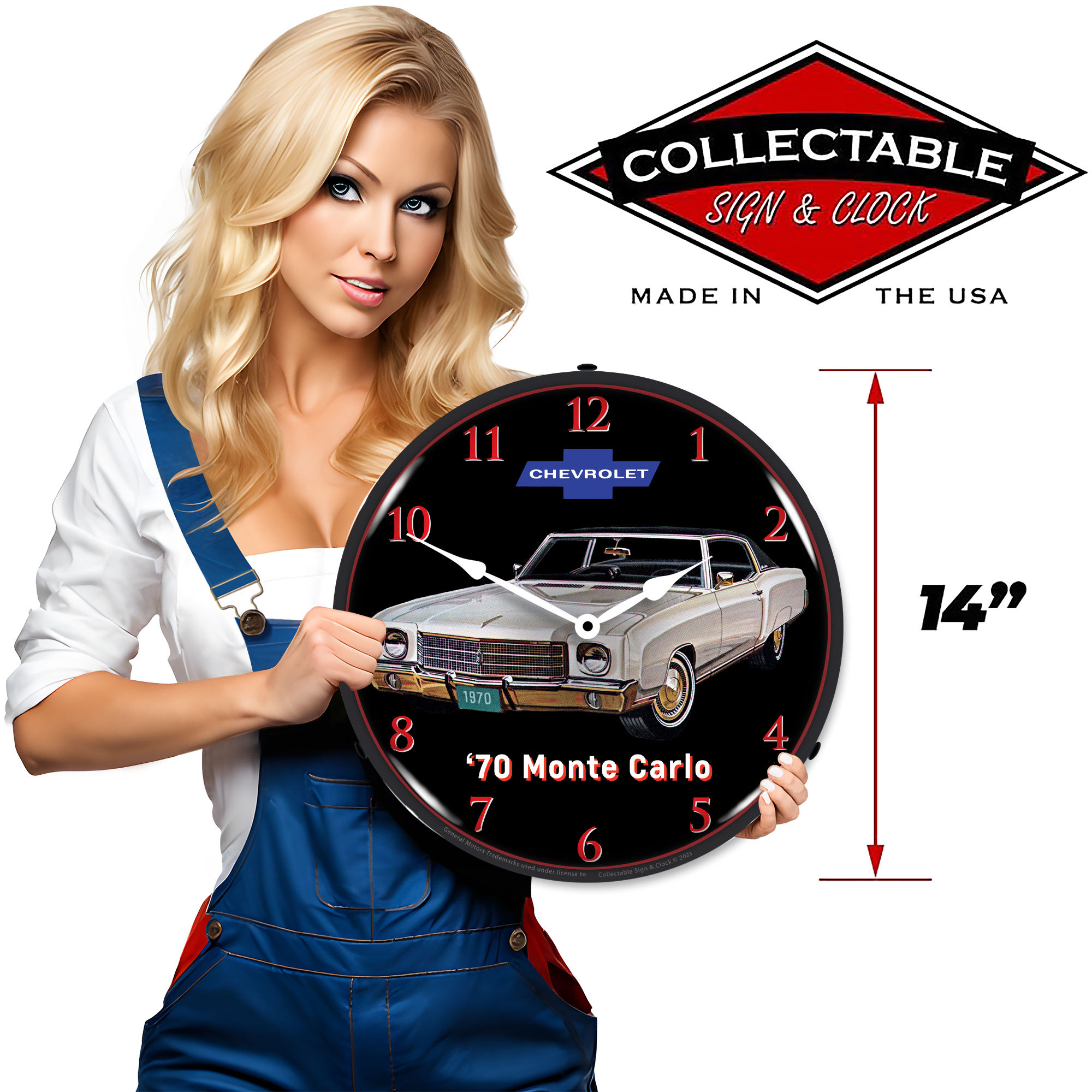 1970 Monte Carlo White LED Wall Clock Illuminated not Neon 3 1970 Monte Carlo White LED Wall Clock Illuminated not Neon - Image 3