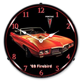 1969 Pontiac Firebird LED Wall Clock Illuminated not Neon