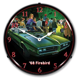 1968 Pontiac Firebird LED Wall Clock Illuminated not Neon
