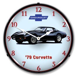 1979 Corvette LED Wall Clock Illuminated not Neon