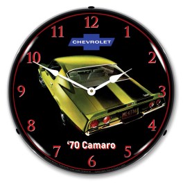 1970 Camaro Z28 Green LED Wall Clock Illuminated not Neon