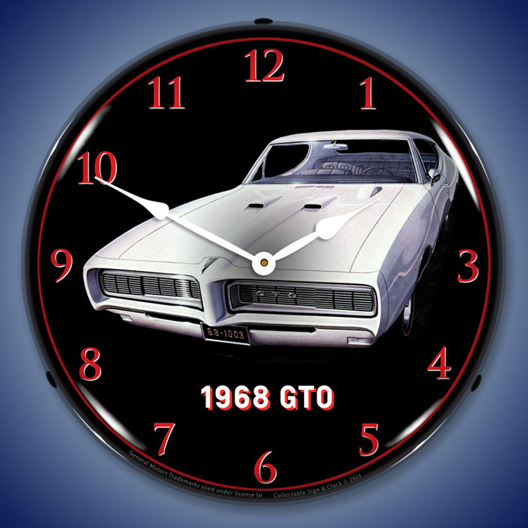 1968 Pontiac GTO White LED Wall Clock Illuminated not Neon 2 1968 Pontiac GTO White LED Wall Clock Illuminated not Neon - Image 2