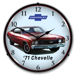 1971 Chevelle SS LED Wall Clock Illuminated not Neon