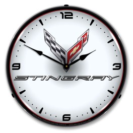 C8 Stingray LED Wall Clock Illuminated not Neon
