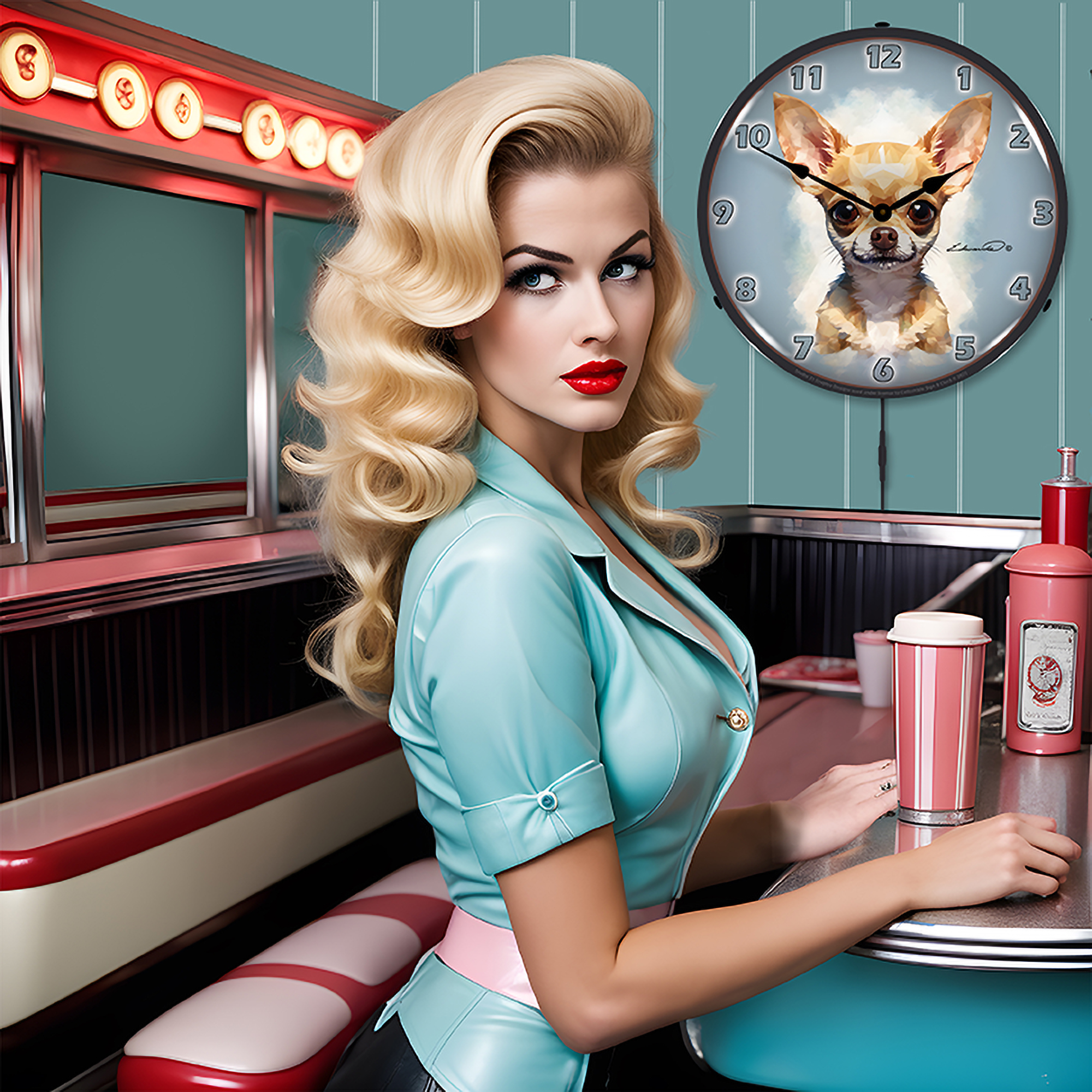 Chihuahua Fawn LED Wall Clock Illuminated not Neon 4 Chihuahua Fawn LED Wall Clock Illuminated not Neon - Image 4