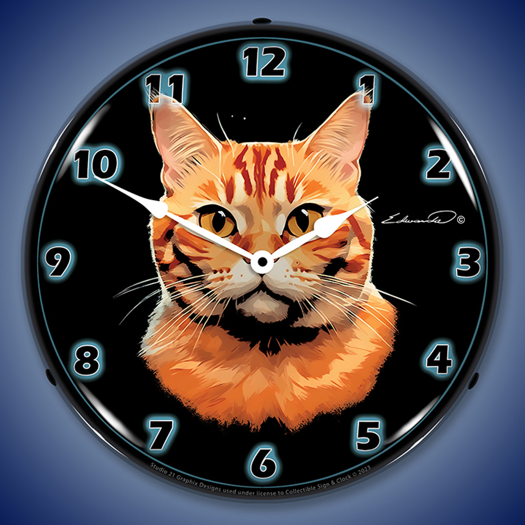 American Shorthair Cat LED Wall Clock Illuminated not Neon 2 American Shorthair Cat LED Wall Clock Illuminated not Neon - Image 2