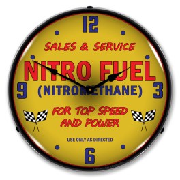 Nitro Fuel LED Wall Clock Illuminated not Neon