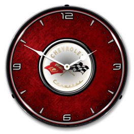 C1 Corvette LED Wall Clock Illuminated not Neon