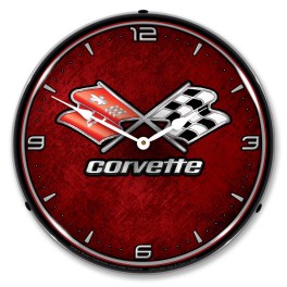 C3 Corvette LED  Wall Clock Illuminated not Neon