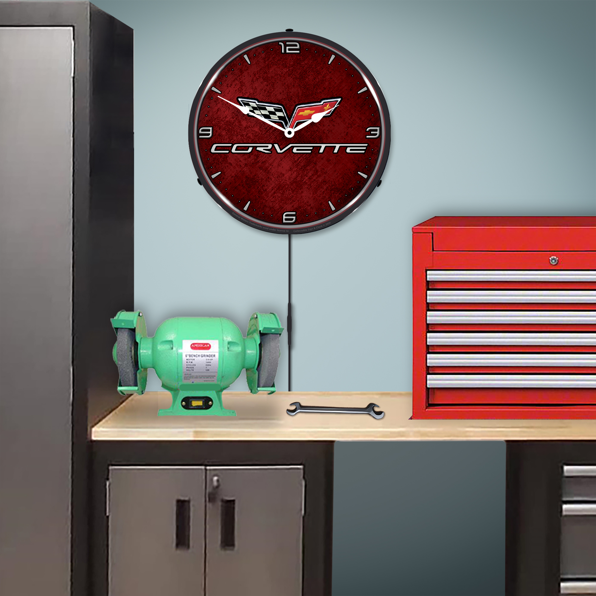 C6 Corvette LED Wall Clock Illuminated not Neon 4 C6 Corvette LED Wall Clock Illuminated not Neon - Image 4