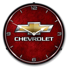 Chevrolet Bowtie LED Wall Clock Illuminated not Neon