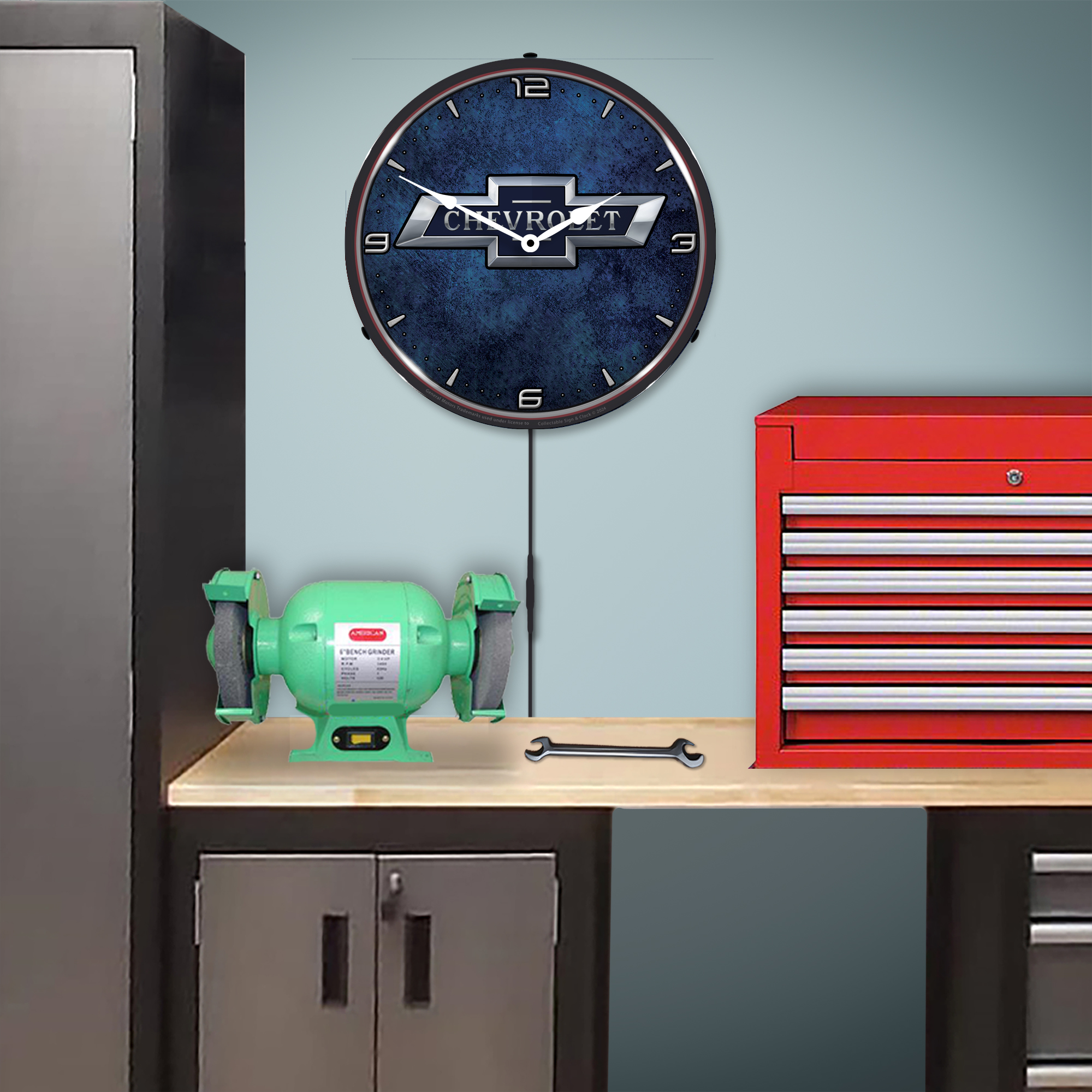 Chevrolet Bowtie 100th Anniversary LED Wall Clock Illuminated not Neon 3 Chevrolet Bowtie 100th Anniversary LED Wall Clock Illuminated not Neon - Image 3