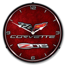 C6 Corvette Z06 LED Wall Clock Illuminated not Neon