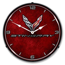 C8 Stingray LED Wall Clock Illuminated not Neon