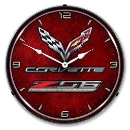 C7 Corvette Z06 LED Wall Clock Illuminated not Neon