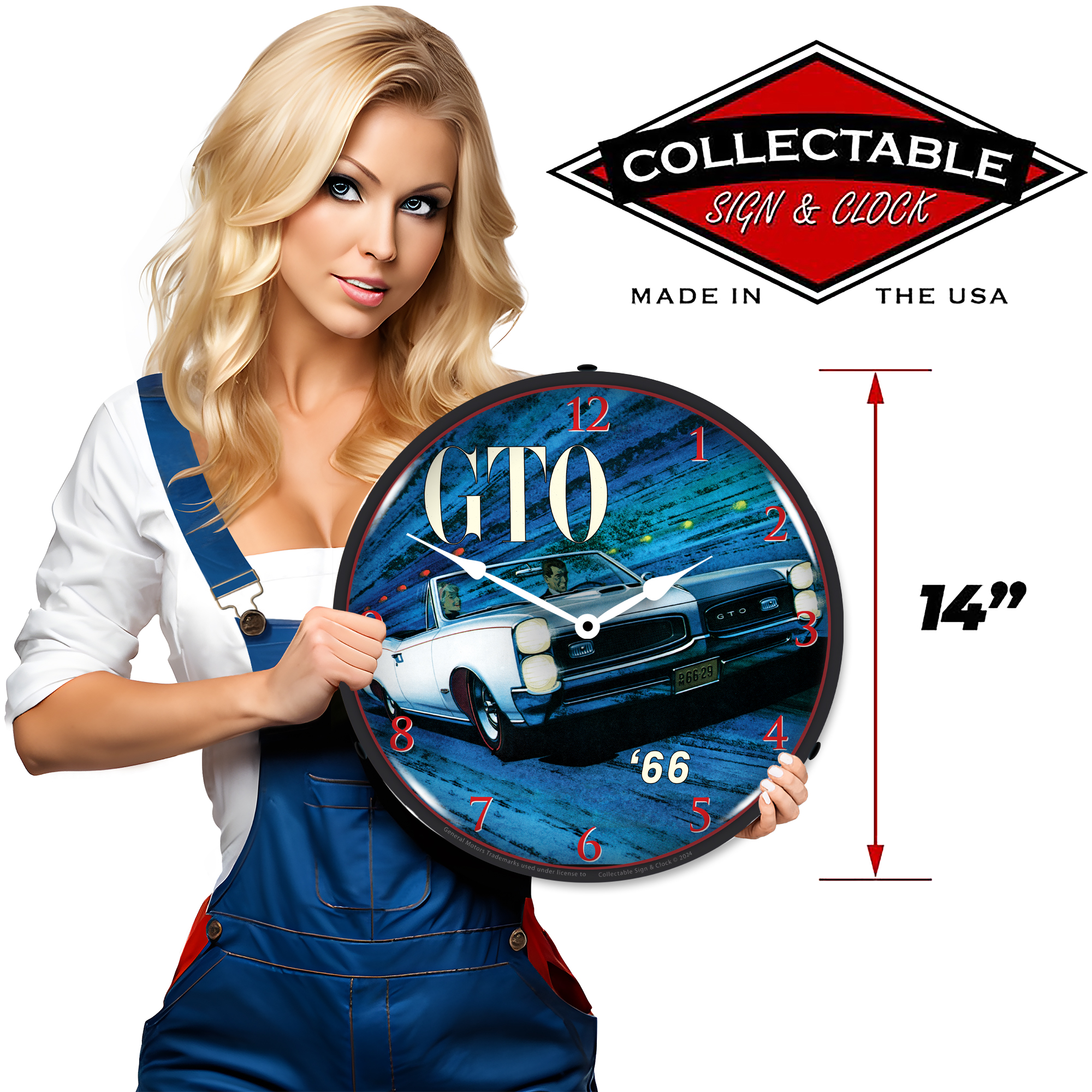 1966 Pontiac GTO LED Wall Clock Illuminated not Neon 5 1966 Pontiac GTO LED Wall Clock Illuminated not Neon - Image 5