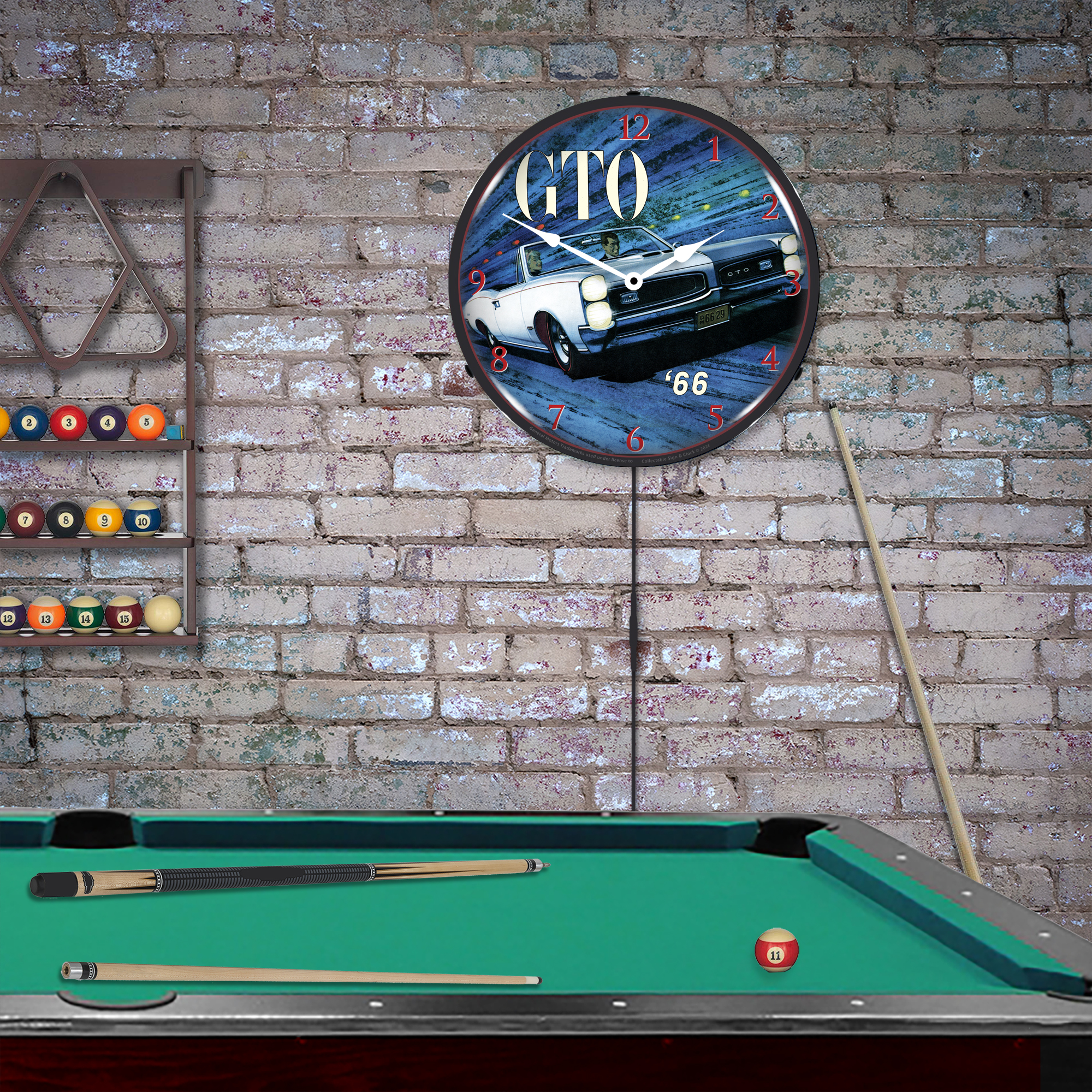 1966 Pontiac GTO LED Wall Clock Illuminated not Neon 3 1966 Pontiac GTO LED Wall Clock Illuminated not Neon - Image 3