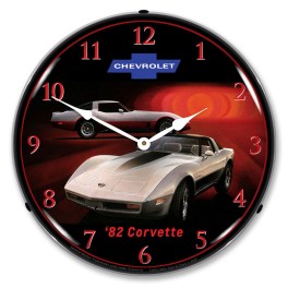 1982 Corvette LED Wall Clock Illuminated not Neon