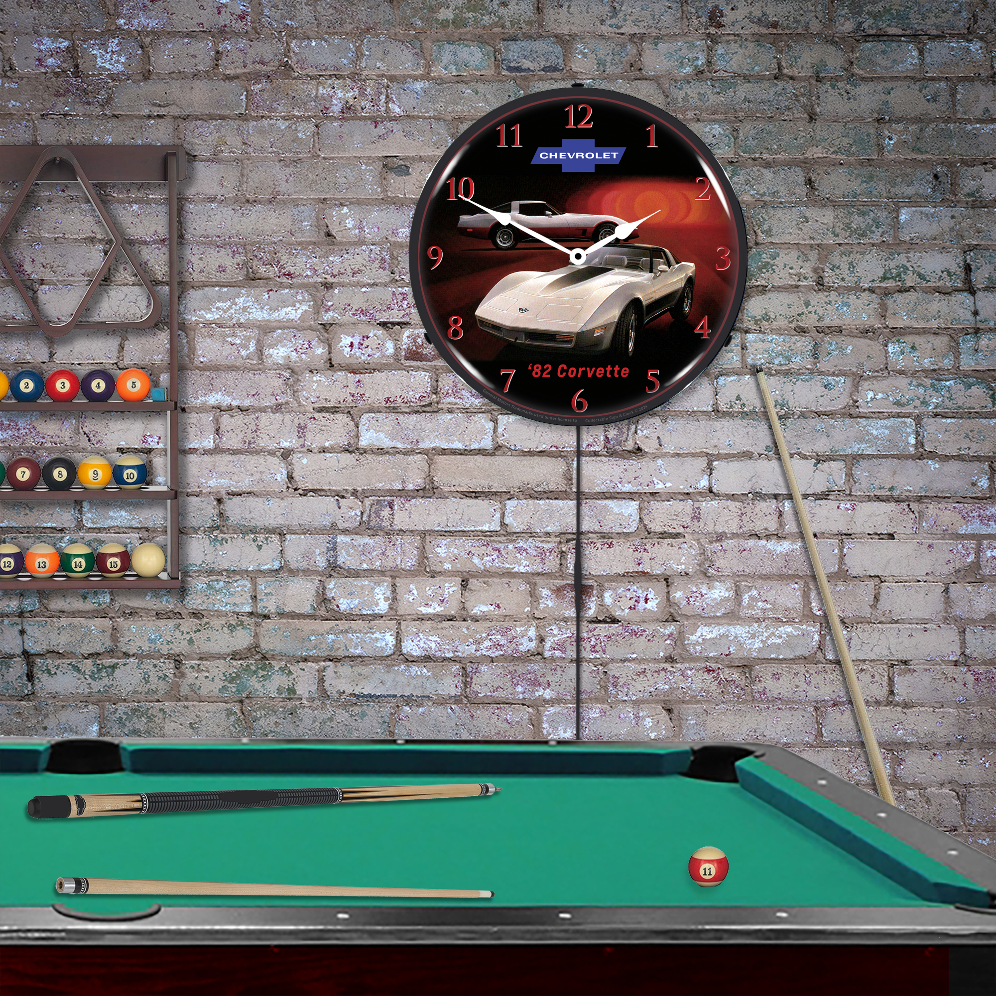 1982 Corvette LED Wall Clock Illuminated not Neon 5 1982 Corvette LED Wall Clock Illuminated not Neon - Image 5