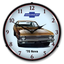 1970 Nova 2 LED Wall Clock Illuminated not Neon