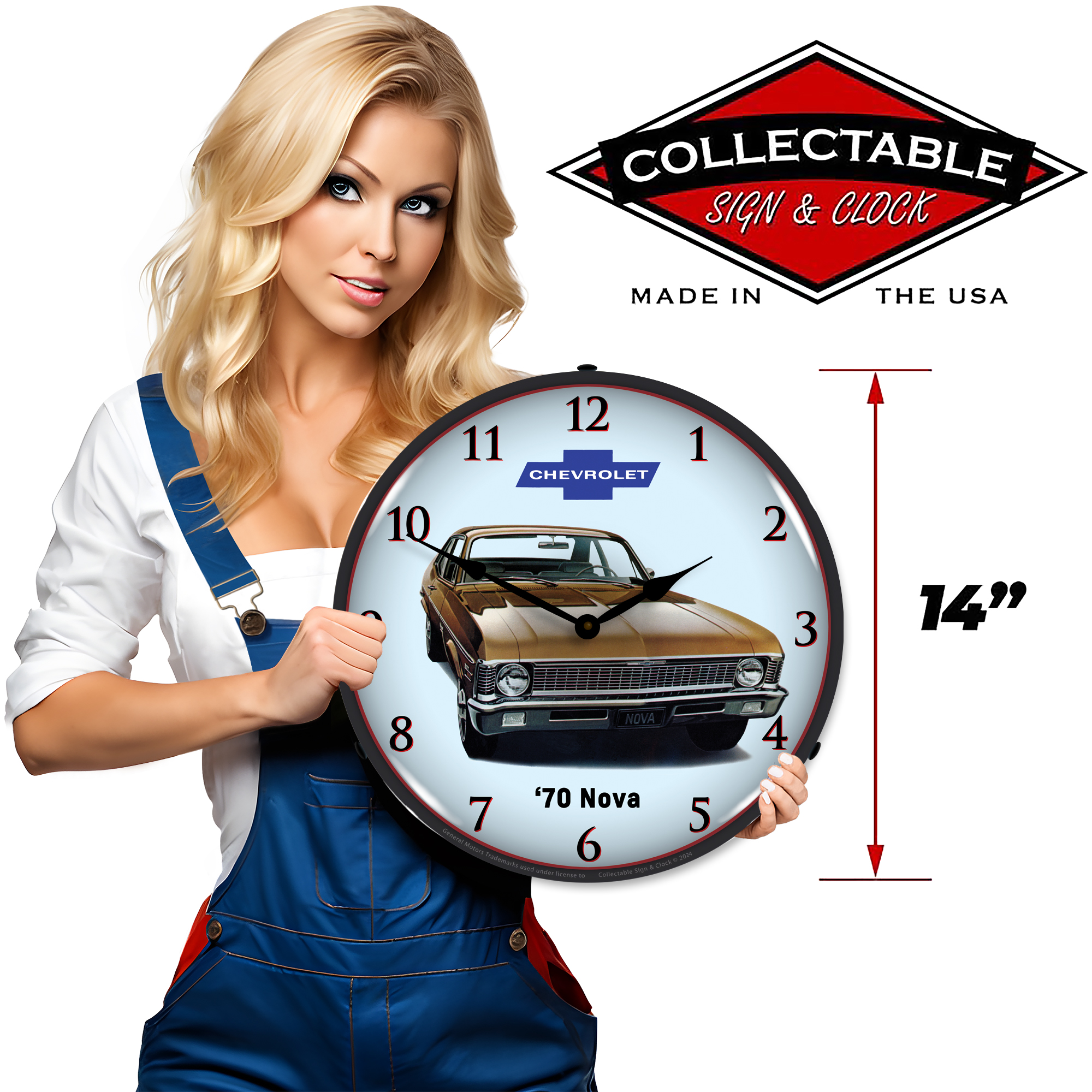 1970 Nova 2 LED Wall Clock Illuminated not Neon 5 1970 Nova 2 LED Wall Clock Illuminated not Neon - Image 5