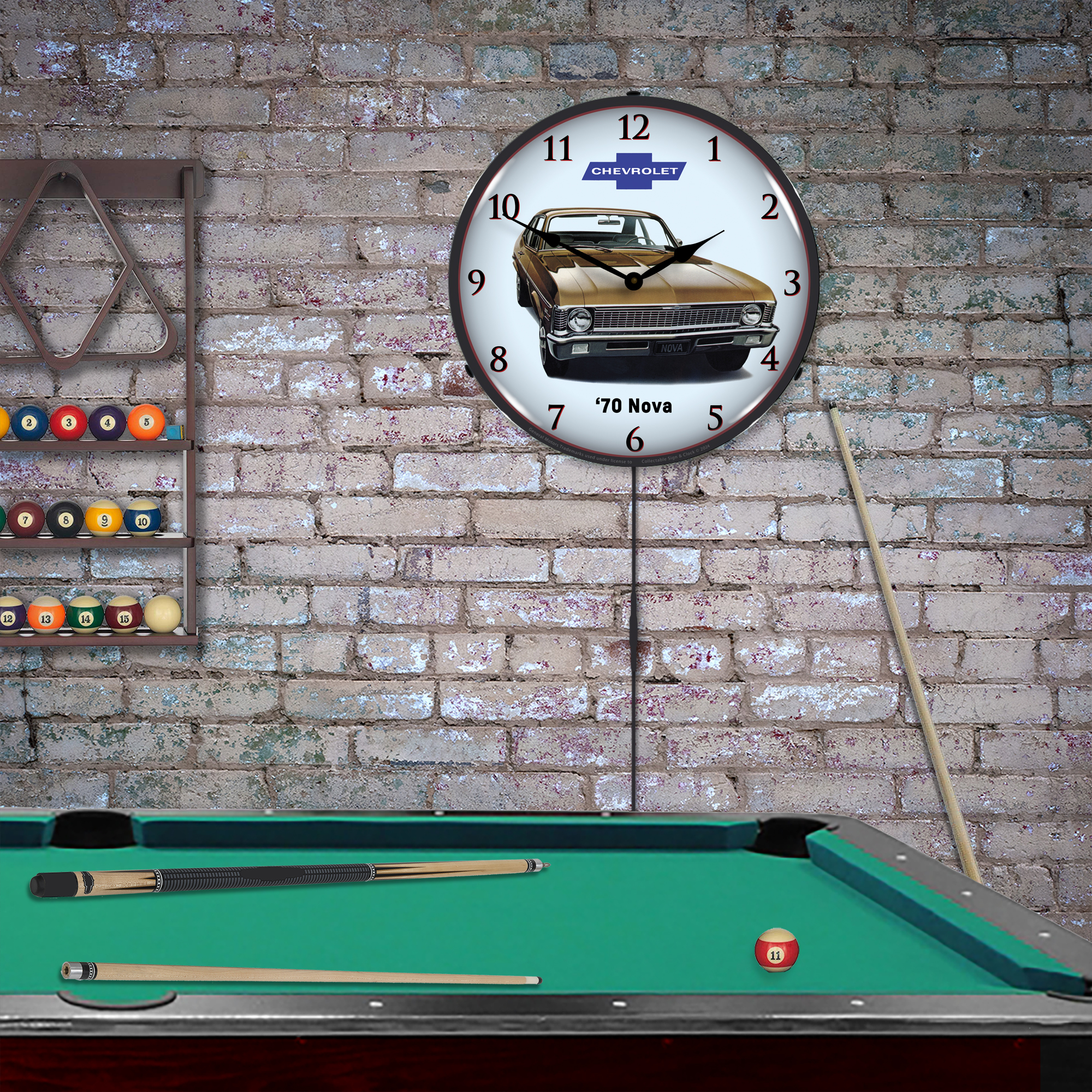 1970 Nova 2 LED Wall Clock Illuminated not Neon 3 1970 Nova 2 LED Wall Clock Illuminated not Neon - Image 3