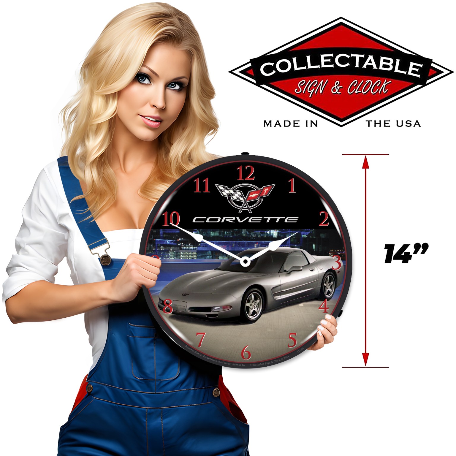 C5 Corvette Black Clock main image 1