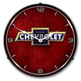 Chevrolet Bowtie Heritage LED Wall Clock Illuminated not Neon