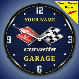 Personalized C3 Corvette Garage Clock