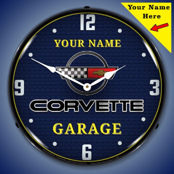 Personalized C4 Corvette Garage Clock