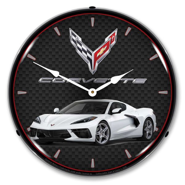 LED Lighted Arctic White Chevrolet Corvette C8