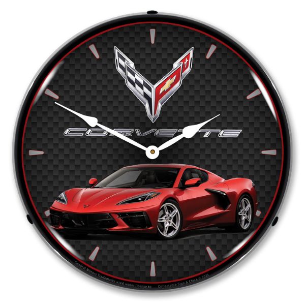 Premium Red Mist Metallic Tintcoat Corvette Wall Clock