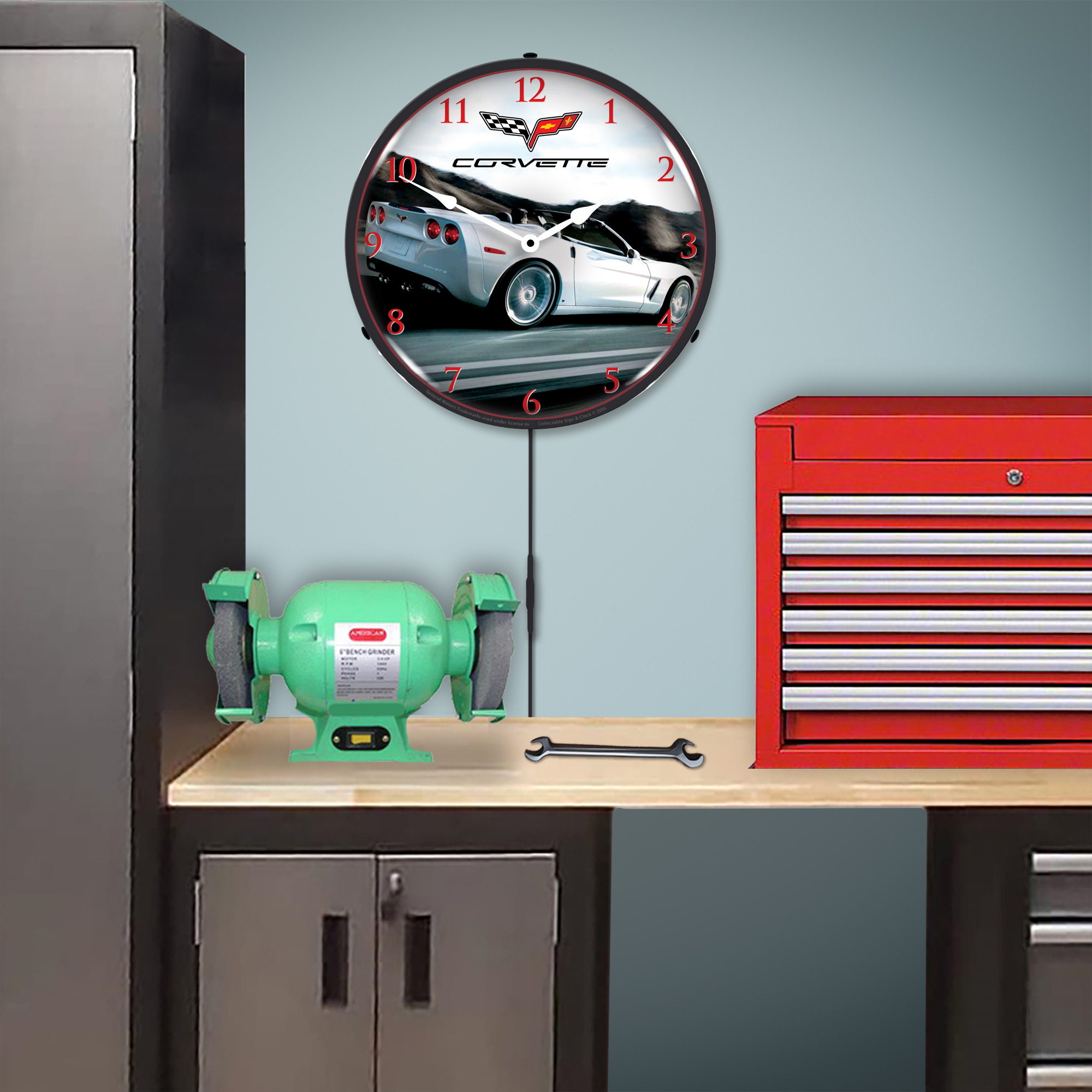 C6 Corvette Convertible LED Lighted Wall Clock 4 C6 Corvette Convertible LED Lighted Wall Clock - Image 4