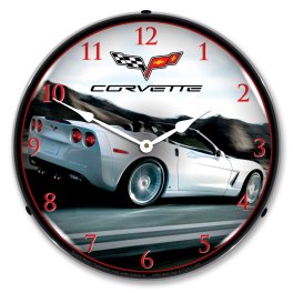 C6 Corvette Convertible LED Lighted Wall Clock