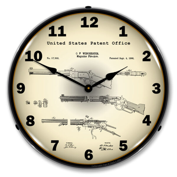 Alternative view of Winchester Lever Action Rifle 1866 Patent