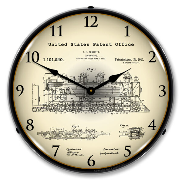 Alternative view of Bennett Locomotive 1913 Patent