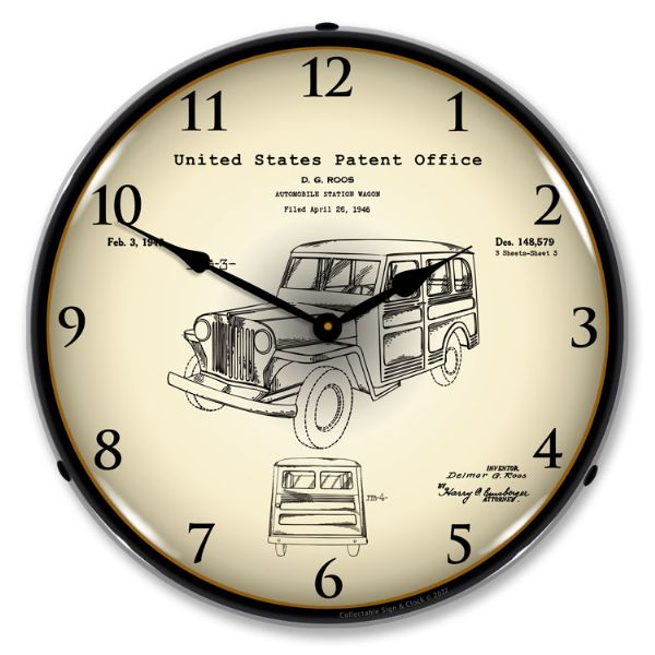 Alternative view of 1946 Willys Jeep Station Wagon Patent