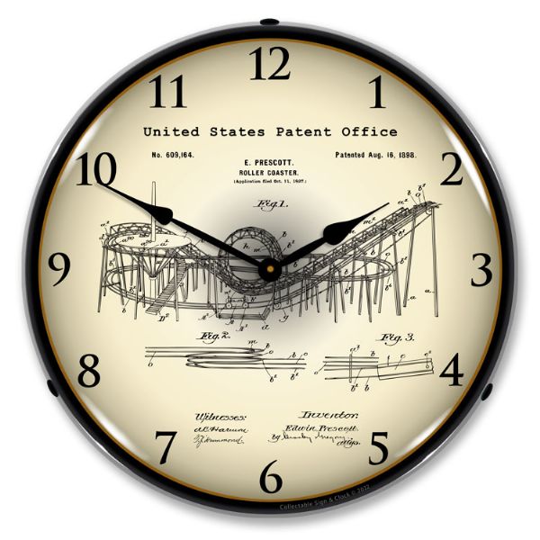 Alternative view of 1898 Prescott Roller Coaster Patent
