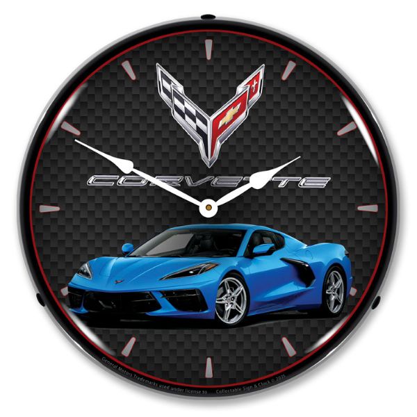 Alternative view of C8 Corvette Riptide Blue Metallic