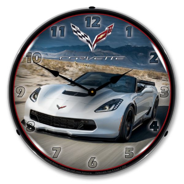 Alternative view of C7 Corvette Convertible in White