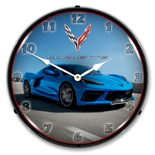 Alternative view of C8 Corvette in Blue