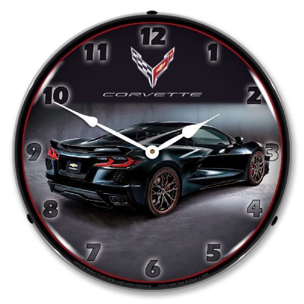 Alternative view of C8 Corvette in Black