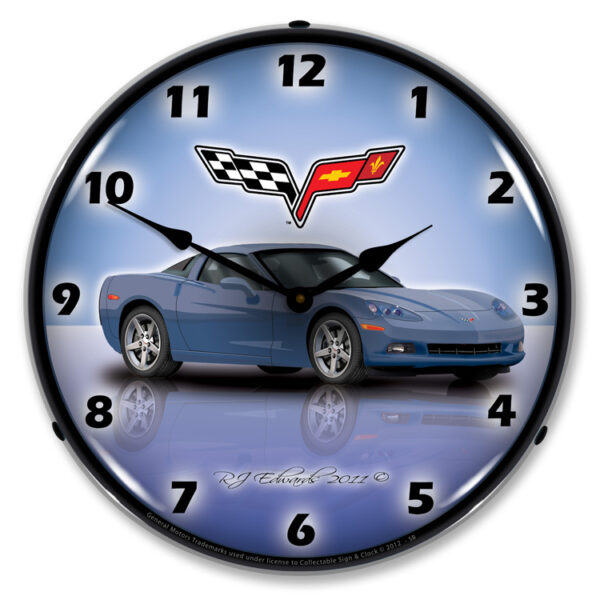 Alternative view of C6 Corvette Supersonic Blue