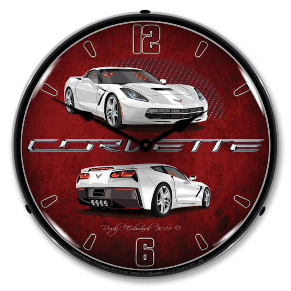 Alternative view of C7 Corvette Artic White