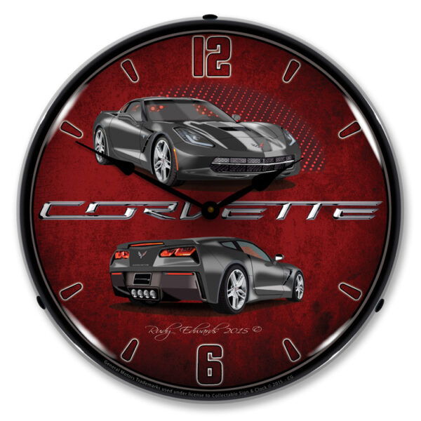 Alternative view of C7 Corvette Cyber Grey
